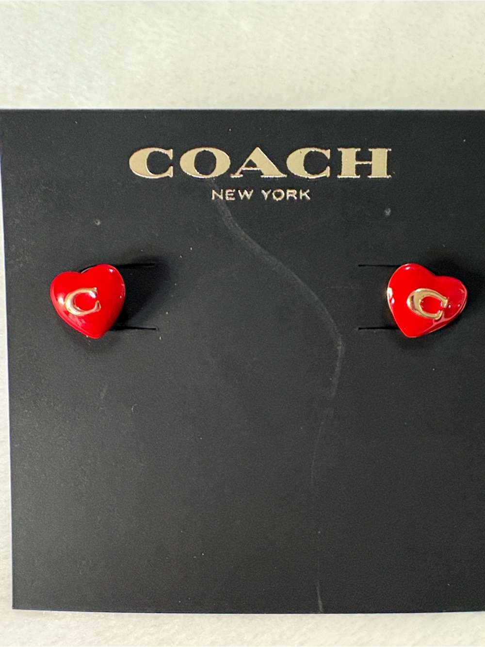 Coach Heart Earrings - Picture 3 of 8